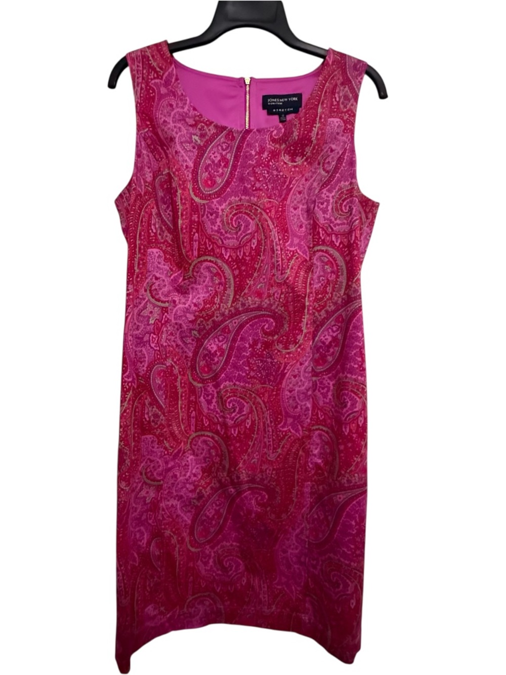 Jones New York Pink Paisley Shift Dress Size 10